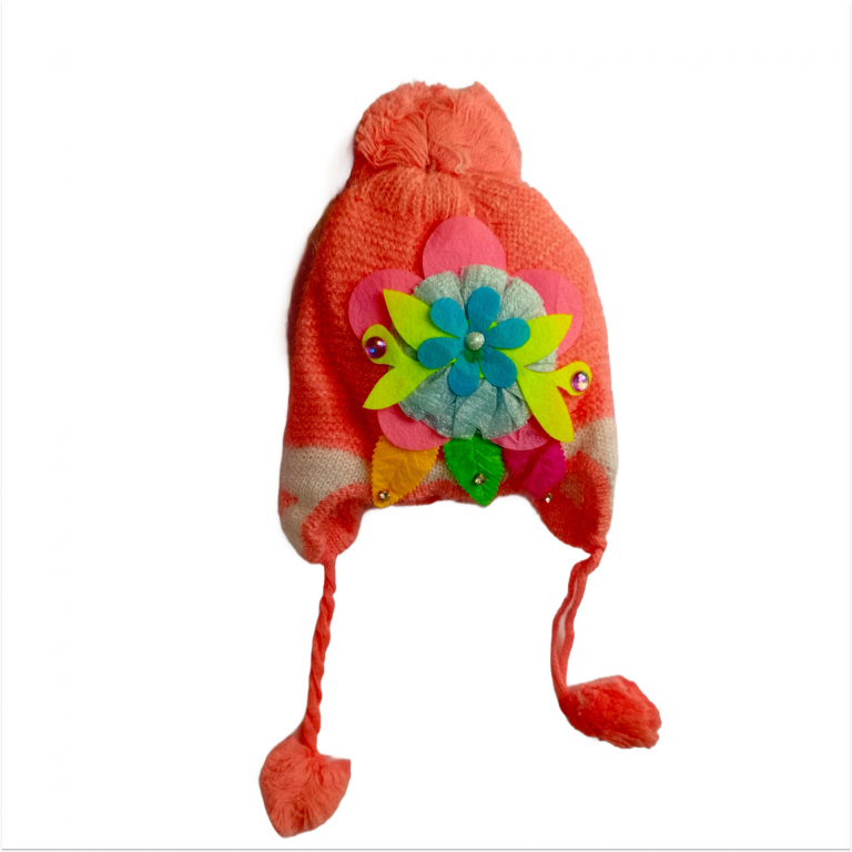 Handcrafted Floral Knitted Baby Beanie