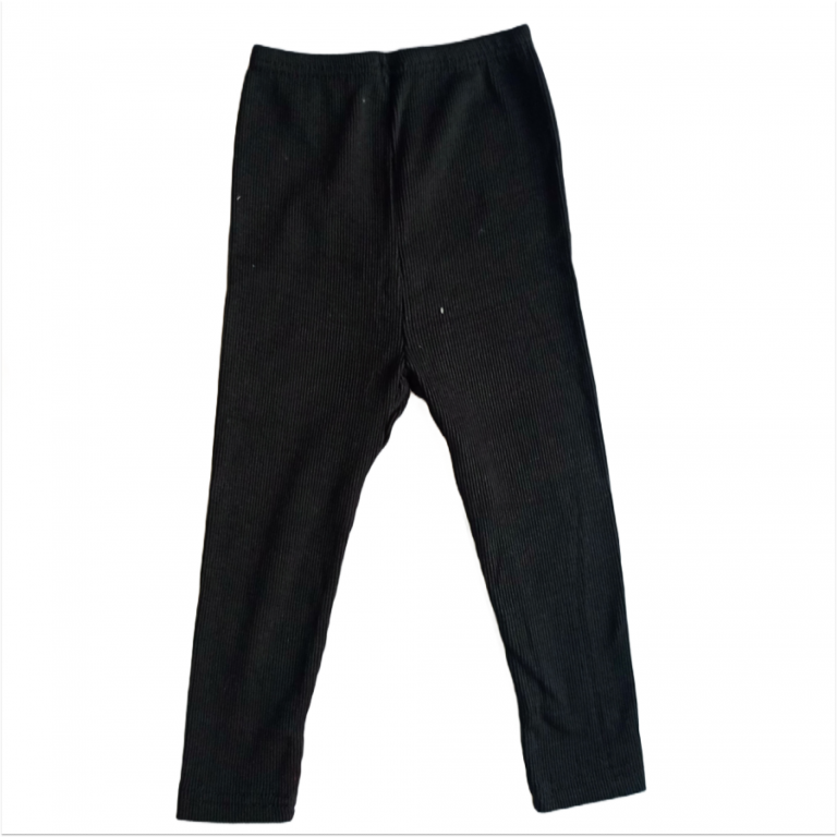 Comfortable & Versatile Black Ribbed Leggings